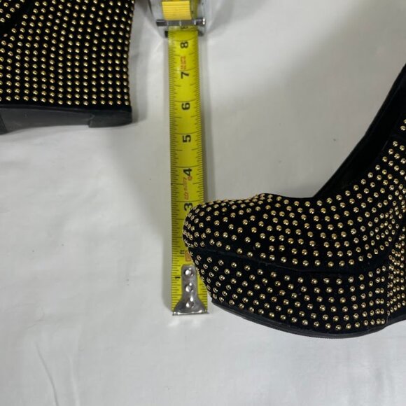 Posh Studded Wedges - Black and Gold - Size 7.5 - Picture 7 of 9